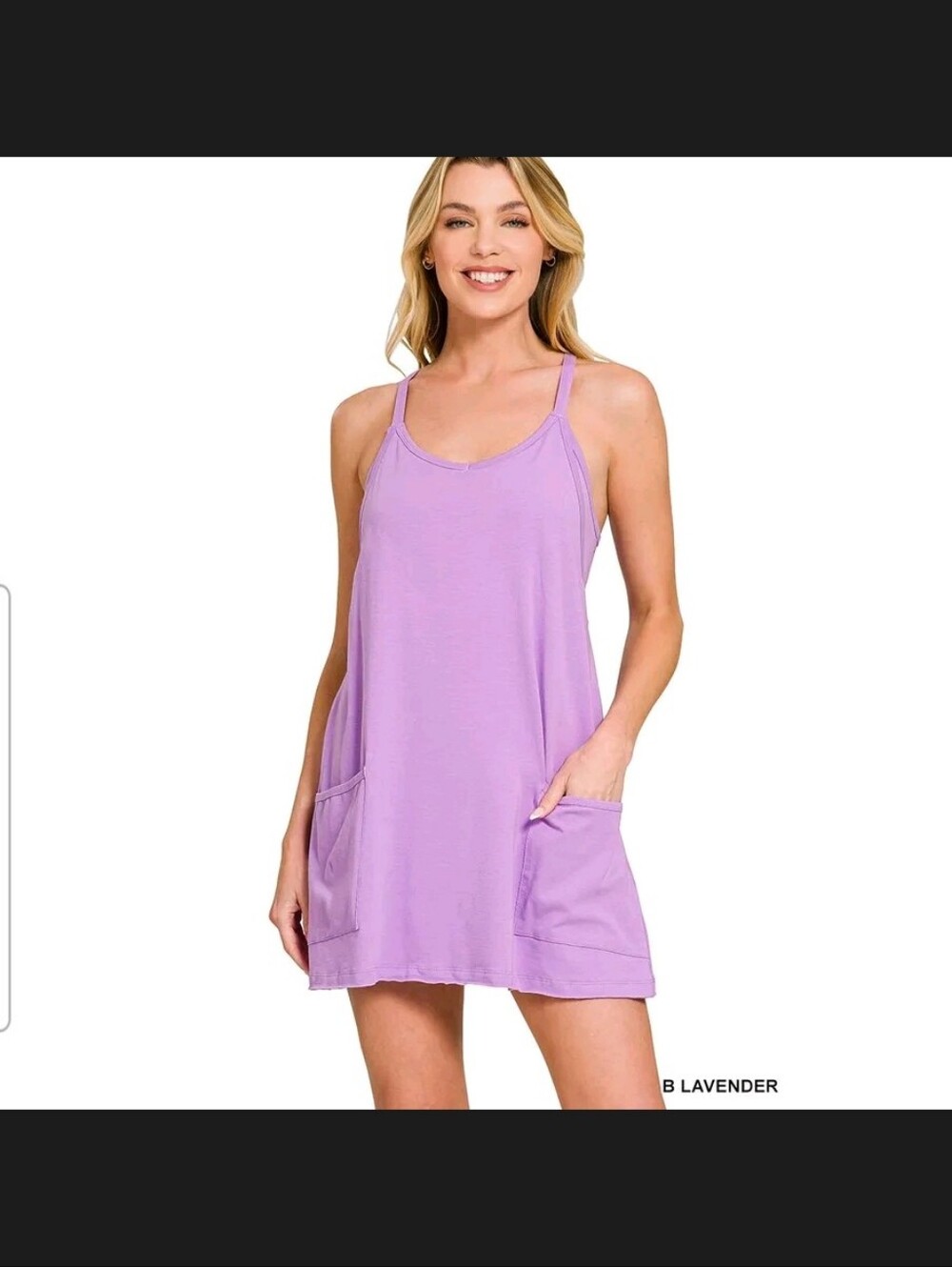 Zenana Lavender Mini Dress Built In Romper Sz Small NWOT